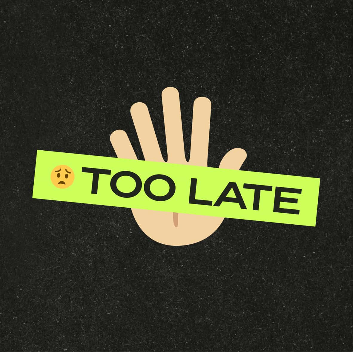 TOO LATE – Il·lustració pel disseny de la web de Probiótico Ultra per a quan les places es van esgotar