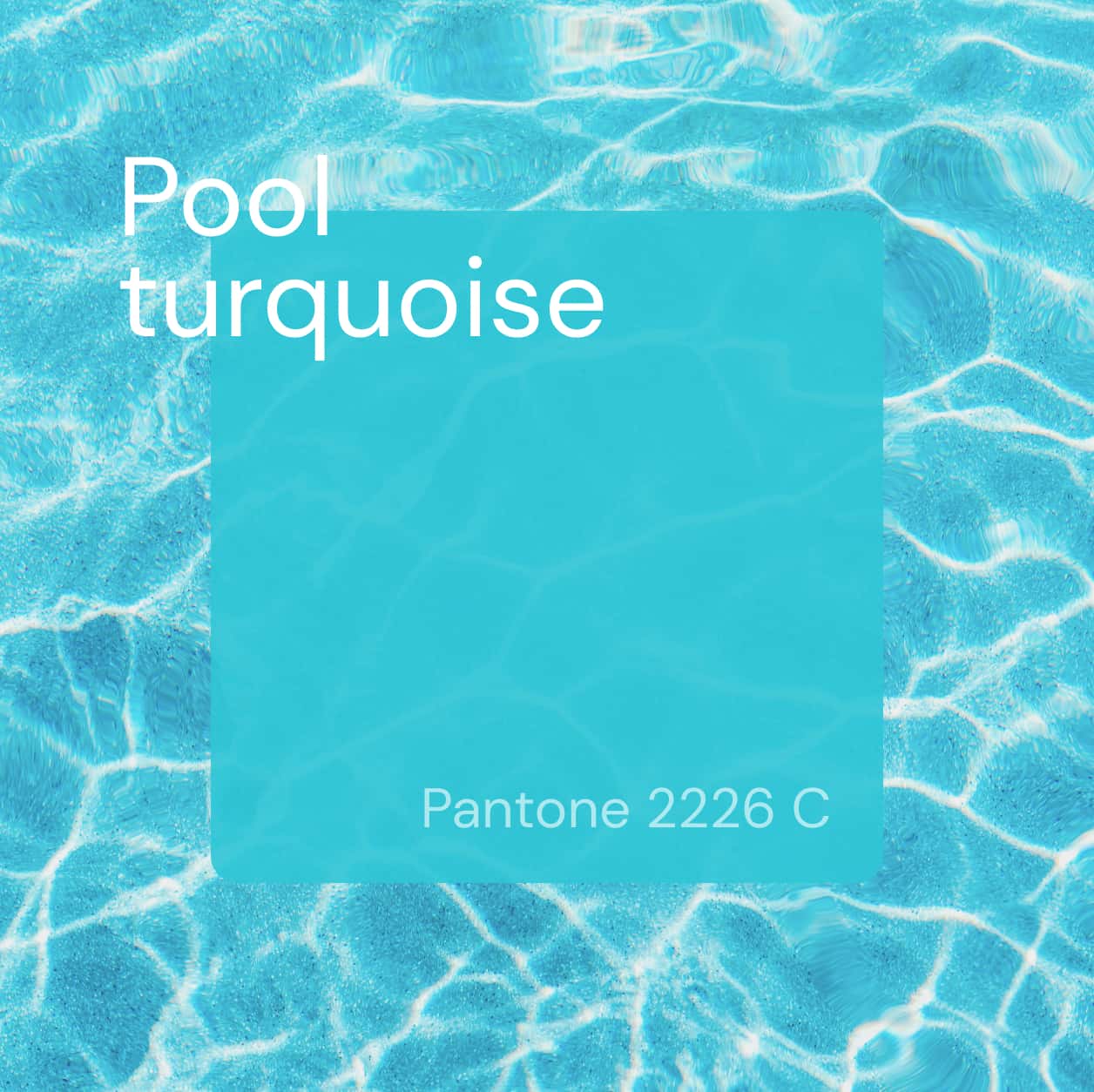 Color de marca Pool blue (turquesa)