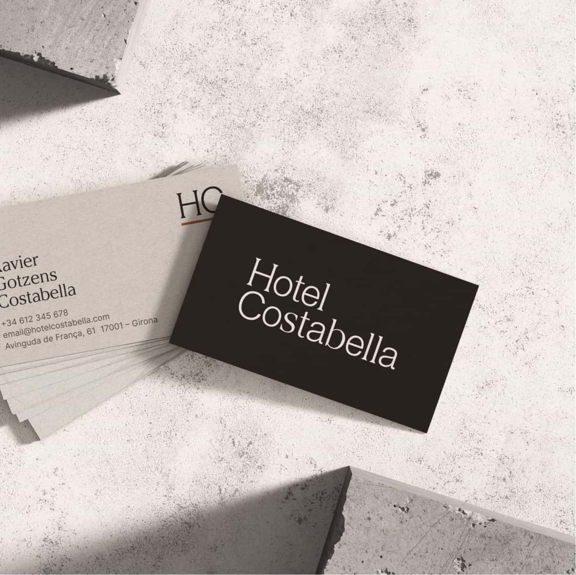 Disseny de targetes per l'hotel Costabella