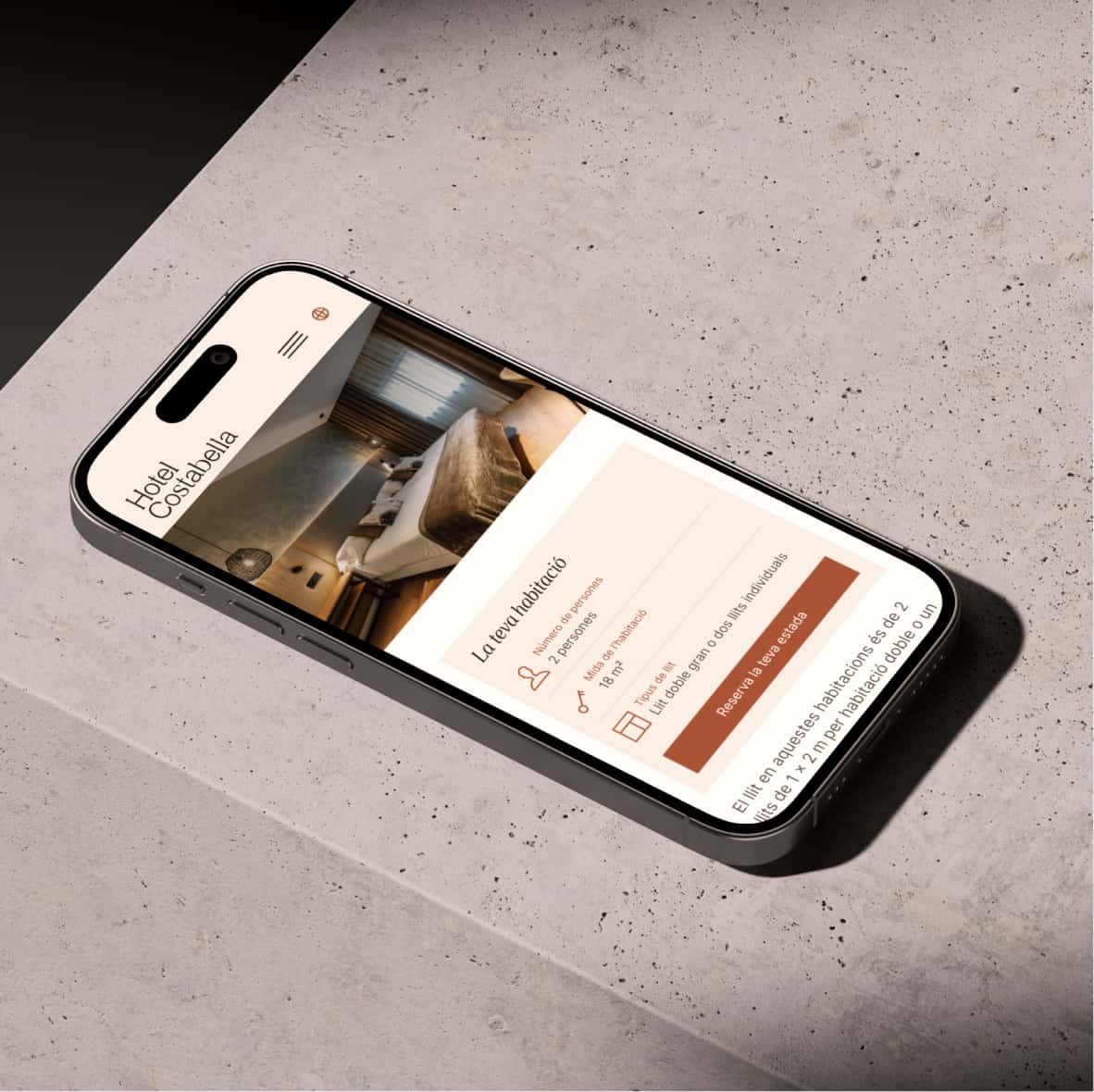 Disseny web responsive per l'hotel Costabella