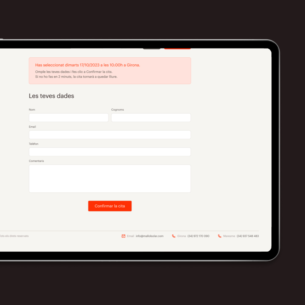 Disseny UI/UX i design system per Mallol