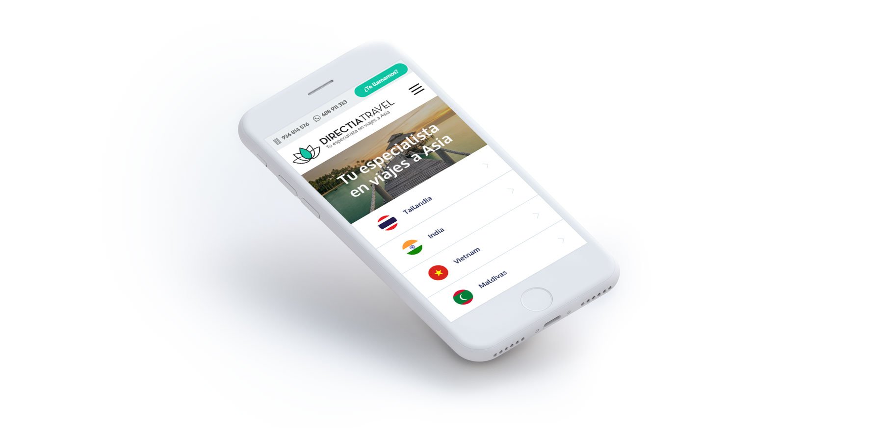 Versió responsive de la web de Directia Travel